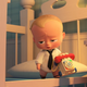 The Boss Baby prepares to record his daily messages.